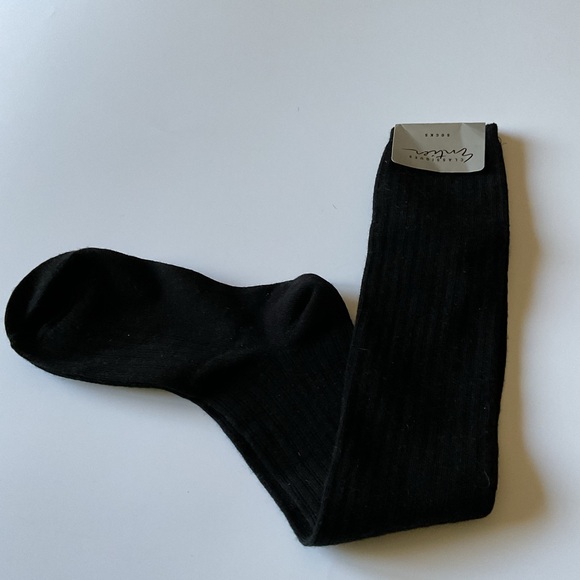 CLASSIQUES ENTIER WOMENS WOOL BLEND KNEE SOCKS BLACK OS NWT - Picture 6 of 8